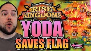 Yoda808 saves flag [strongest player filling all 7 marches] Rise of Kingdoms