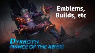 Dyrroth Builds, emblems gameplay etc | LiamSky™ Mobile legends