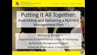 Assembling and Delivering a Nutrient Management Plan - Fundamentals of Nutrient Management 2017