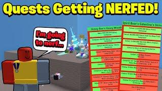 *BIG* Quests Getting NERFED! [BSS NEWS] (Bee Swarm Simulator)