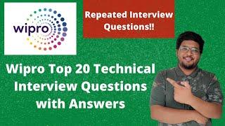 Wipro Top 20 Technical Interview Questions With Answers | Repeated Questions 