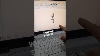Wordpad Candle Symbol Shortcut Key