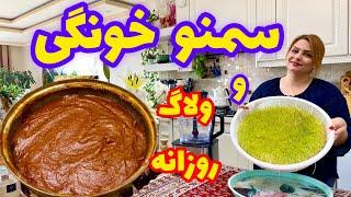 اموزش صفرتاصد سمنوی اصیل و خوشمزه ایرانی همراه ولاگ روزانه ما 