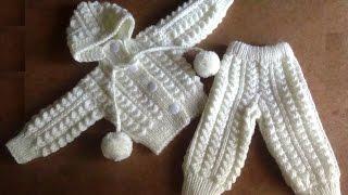 Белый костюмчик для новорожденного. knitted suit for newborn baby