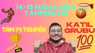 14-15 Nisan NBA bülteni, Sezon'un son günü, Tam 14 tahmin, Katıl grubu, Oyuncu bahisleri, İddaa, 139