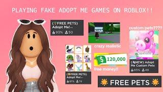 PLAYING FAKE ADOPT ME GAMES ON ROBLOX!!! *better or worse??*