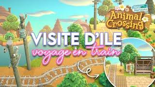 VISITE D'ÎLE VOYAGE EN TRAIN A TRAVERS LES PAYSAGES  - ANIMAL CROSSING NEW HORIZONS