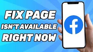 How to Fix Facebook Page Isn’t Available Right Now iPhone