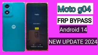 Moto g04 Frp bypass latest update 2024 
