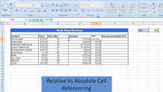 Relative Vs Absolute Cell Referencing in Microsoft Office Excel