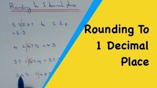 Rounding to 1 decimal place