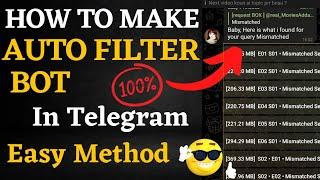 How To Make Auto Filter Bot With Mobile  In Hindi 2022 | Advance Auto-filter BOT #telegram 