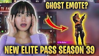 Real Ghost EMOTE? Free Fire New Elite Pass Season 39 | Garena Free Fire