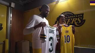 Anthony Davis and Packers Jordan Jersey Swap Postgame | Nov 8, 2024