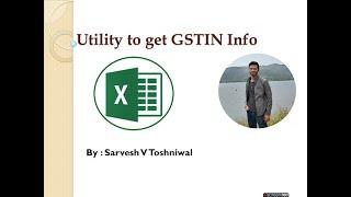 Utility to get GSTIN Info