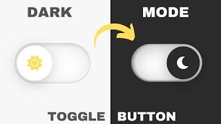 Animated Dark Mode Toggle Button Using HTML CSS & JavaScript | Dark and Light Theme