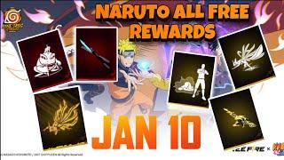 Showcasing All Free Rewards in the Free Fire x Naruto Collaboration Event