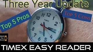 Timex Easy Reader - Top 5 Pros and Cons after owning for three years