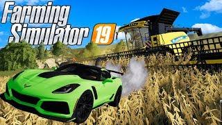 GROWING GREEN BEANS AND RACING CORVETTES?! (Farming Simulator Gameplay & Roleplay)