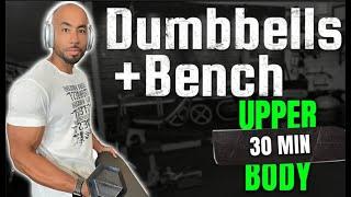 Unlock Massive Upper Body Gains with This Dumbbell & Bench Workout!"