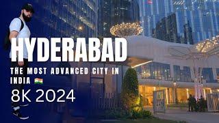 Hyderabad City in 8K | City of buildings | Development of India | 2024 