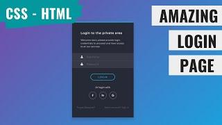 [ HTML | CSS ]  Amazing Login Page