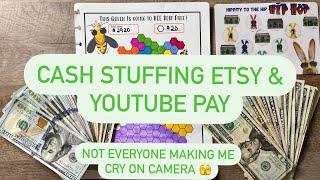 Cash Stuffing Etsy & YouTube Pay || Health Savings & IRA Binder || Challenge Completed For Taxes