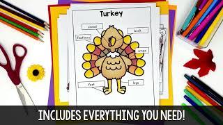 Turkey Unit Perfect for Kindergarten and First Grade this November!