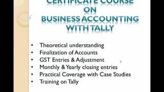 New Course - Business Accounting with Tally | Swastika Educonsult