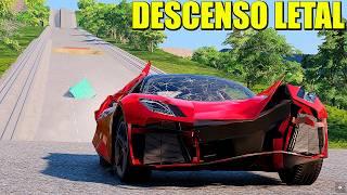 BeamNG DRIVE - Coches Vs Descenso CASI imposible