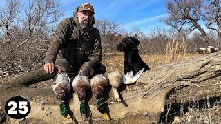 Late Season Mallard Duck Hunting On an Icy Open Lake Point