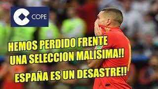 Narracion española Cope (Manolo lama enojado) eliminación de España frente Rusia :"Una Vergüenza"