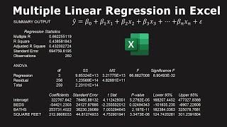 Multiple Linear Regression in Excel with RedFin Data