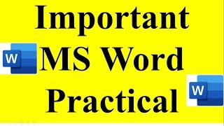 ICS Computer Science Practical ||MS WORD PRACTICAL|| Computer Science Practical for all board 2024