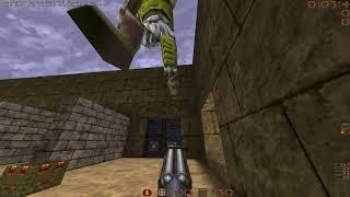 Quake - 2-player Easy Run of e1m18_4lt by khristov & Basil in 0:08