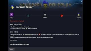 I was banned from NewSpark RP...