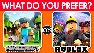 What Do You Prefer? Minecraft or Roblox? Games and Apps Edition