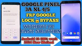 Google Pixel 3a XL/4/5 Frp Google Lock Bypass | 2024 Android 12 Without pc @BSTechnicalMobile