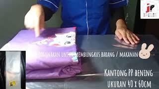 Plastik PP bening lentur ukuran 40x60 cm