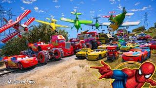 Cars McQueen Monster Truck Mack Hauler Miss Fritter Ryan Laney Jackson Storm High Impact Racing Toys