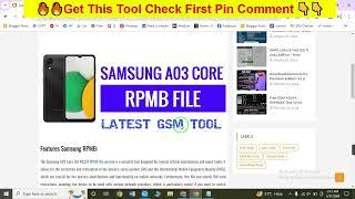 Samsung A03 Core RPMB File | Samsung a03 Core kg locked | KG/MDM Bypass Done Free Android