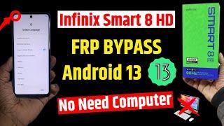 Infinix smart 8 hd Frp Bypass - No need pc | All Infinix Android 13 Frp bypass New Trick  2024