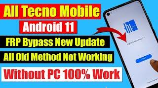 Tecno Spark 7 Frp Bypass Android 11 Without PC | New Method