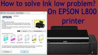 Epson L800 ink low error how to solve /how to reset  ? #technical Jasis#