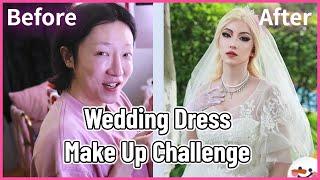 Male to Female Transformation | Crossdresser's Wedding Dress Make Up Challenge!