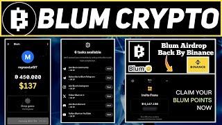 Blum Crypto Free Mining Today Airdrop | Blum Binance Labs Telegram Airdrop, Make Money Online