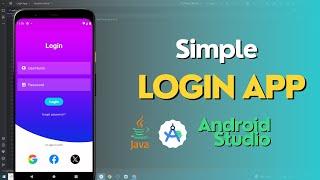 Simple Login App in Android Studio | Login Ui Design Android Studio  | 2024