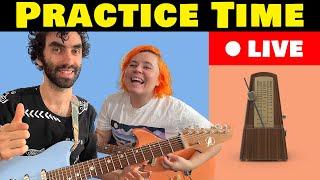 Teaching Guitar to MY WIFE - Practice Time LIVE