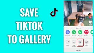 How To Save TikTok Video To Your Gallery