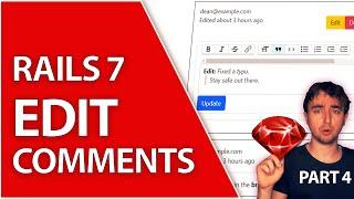 Intro To Editing Comments With Stimulus In Rails 7 | Ruby On Rails For Beginners Part 4